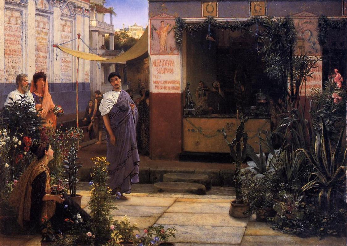 Sir Lawrence Alma-Tadema The Flower Market
